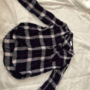 quarter button soft flannel shirt